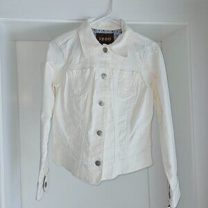 NWT IZOD Women's Off-White denim jacket